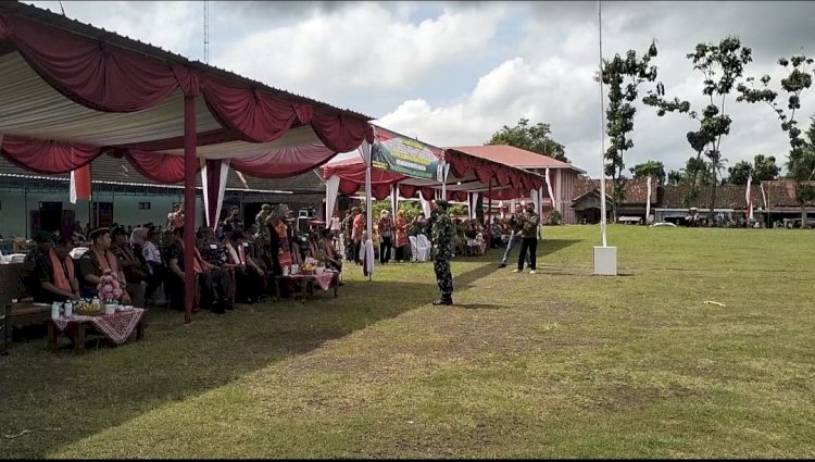 Upacara Pembukaan TMMD digelar di Lapangan Desa Kecemen