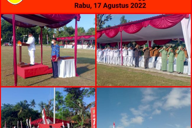 Upacara HUT RI  Ke 77 Kecamatan Manisrenggo Kabupaten KlatenTahun 2022