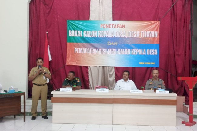 Penetapan Bakal Calon Kepala Desa Tijayan  Dan Penyampaian Visi dan Misi