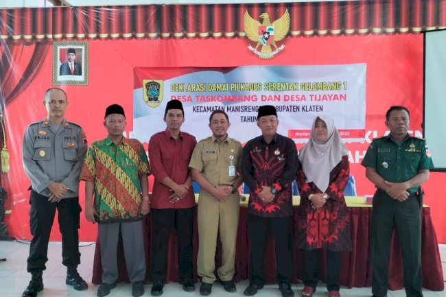 Deklarasi Damai Pilkades di Kecamatan Manisrenggo Tahun 2023