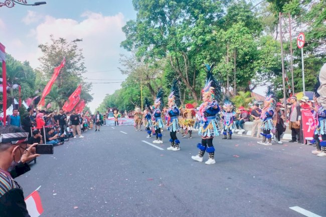 KARNAVAL BUDAYA HUT RI KE78 KECAMATAN MANISRENGGO