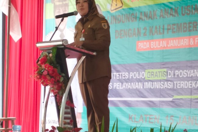 Pencanangan Sub Pekan Imunisasi Nasional Polio Kabupaten Klaten di Desa Tanjungsari Kec.Manisrenggo