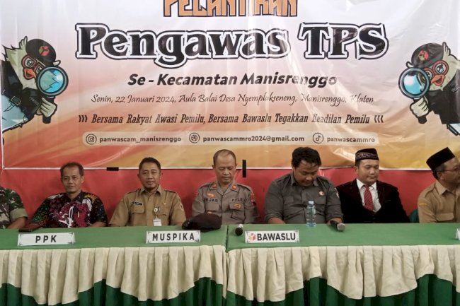 Pelantikan Pengawas TPS Pemilu 2024 Sekecamatan Manisrenggo