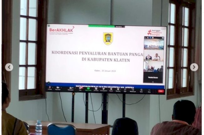 Rapat Koordinasi Penyaluran bantuan pangan di Kecamatan Manisrenggo