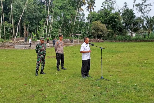 Apel  Gelar Pasukan Linmas Dalam Rangka Pengamanan Pemilu 2024 Ke.Manisrenggo
