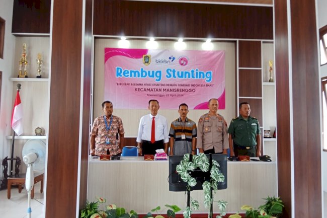 Pelaksanaan Rembug Stunting dengan tema "Bergerak Bersama Atasi Stunting Menuju Generasi Indonesia Emas" Kecamatan Manisrenggo