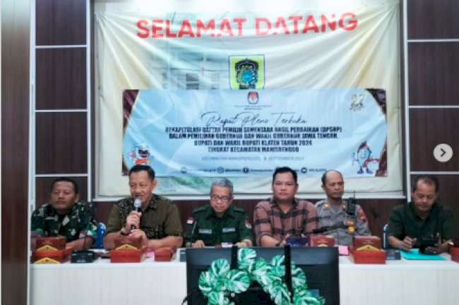 Rapat Pleno DPSHP Dalam PILKADA Tahun 2024 Kec. Manisrenggo