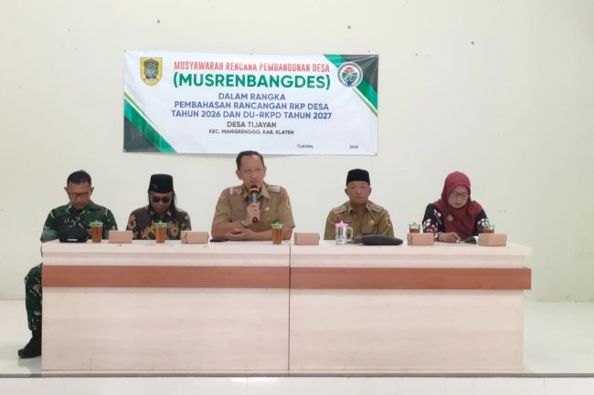 Tim Kecamatan Manisrenggo menghadiri Musyawarah Rencana Pembangunan Desa (Musrenbangdes)
