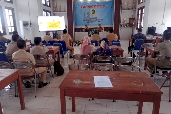 Sosialisaai peraturan Menteri Keuangan Nomor 81 Tahun 2025 tentang Dana Desa bersama Pemerintah Kecamatan Manisrenggo