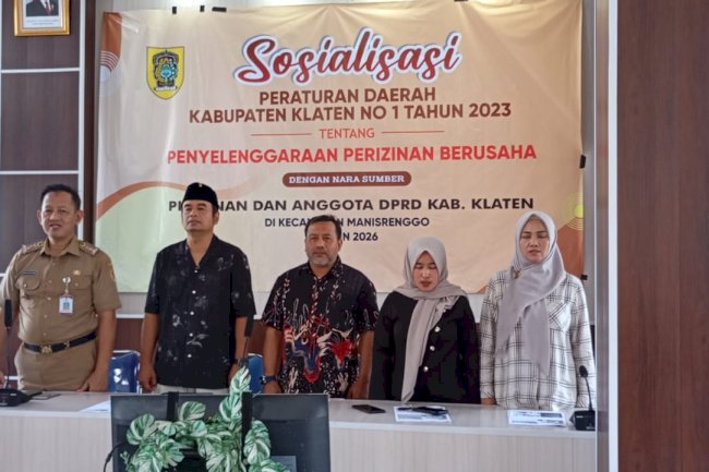 Sosialisasi Peraturan Daerah Kabupaten Klaten Nomor 1 Tahun 2023 tentang Penyelenggaraan Perizinan Berusaha Kecamatan Manisrenggo