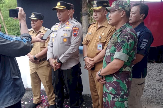 Peresmian Jembatan Merah Putih Presisi oleh Kapolres Klaten di Desa Tijayan Kecamatan Manisrenggo Kabupaten Klaten