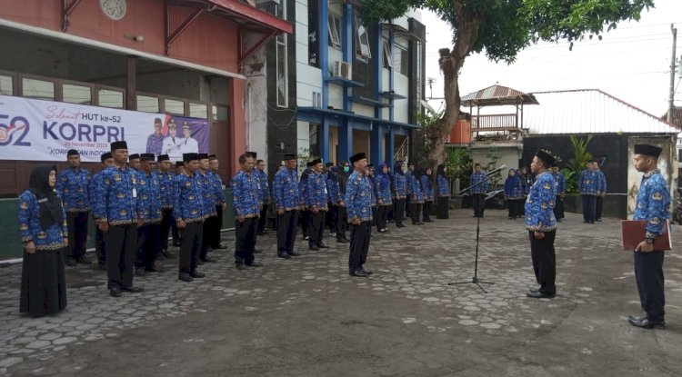 Upacara Peringatan Hari KORPRI Ke-52 Tahun 2023 Kecamatan Manisrenggo