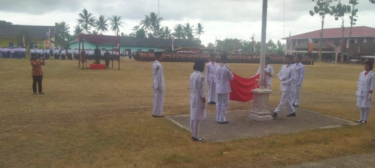 Upacara Penurunan Bendera Peringatan HUT RI Ke 78 Tahun 2023 Kecamatan Manisrenggo