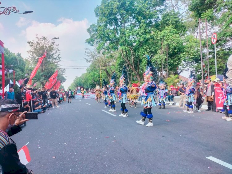 KARNAVAL BUDAYA HUT RI KE78 KECAMATAN MANISRENGGO