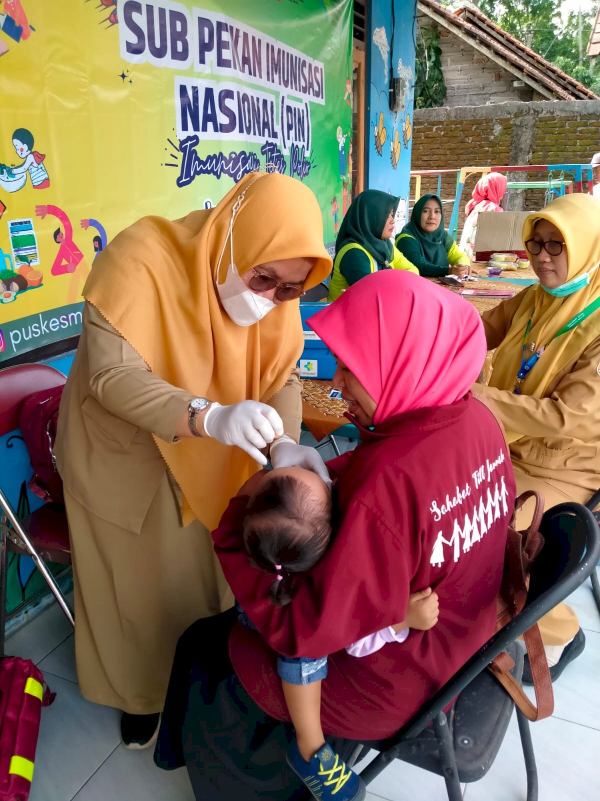 Pelaksanaan Sub Pin Polio Putaran 1 Desa Leses