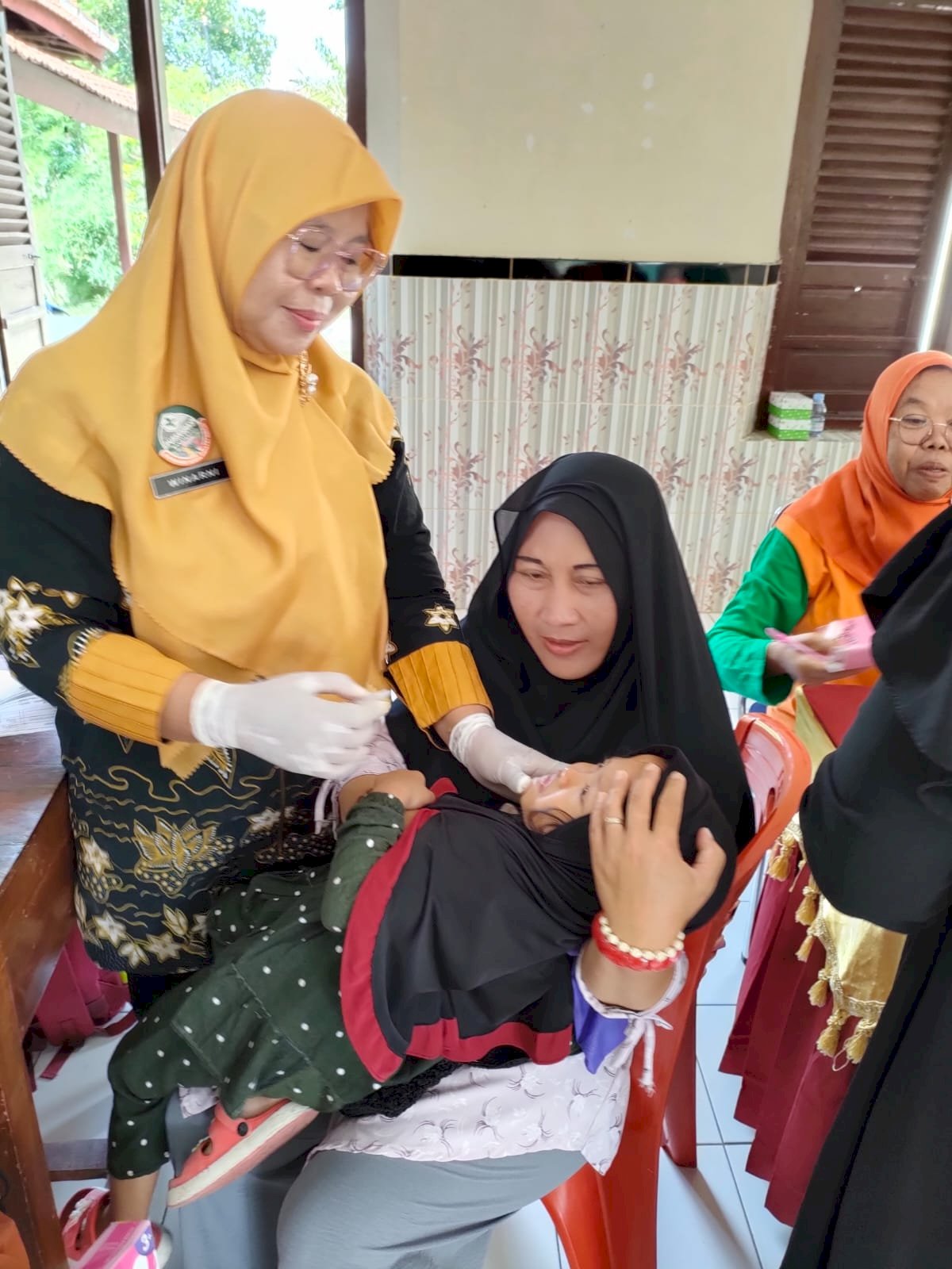 Pelaksanaan Sub Pin Polio Putaran 1 Desa Taskombang