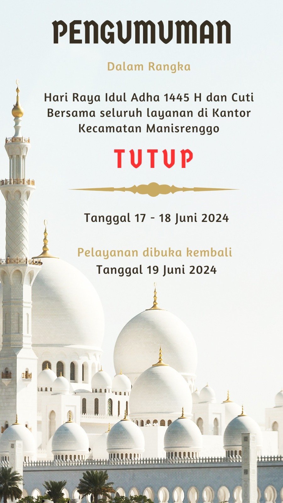 Libur Hari Raya Idul Adha Tahun 2024