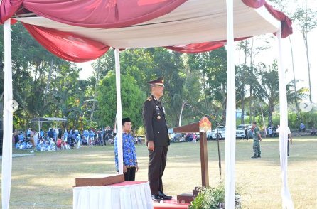 Upacara Penurunan Bendera Peringatan HUT RI Ke79 Kecamatan Manisrenggo