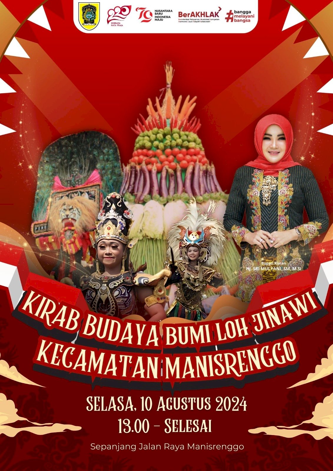 Kirab Budaya Bumi Loh Jinawi Kecamatan Manisrenggo Tahun 2024