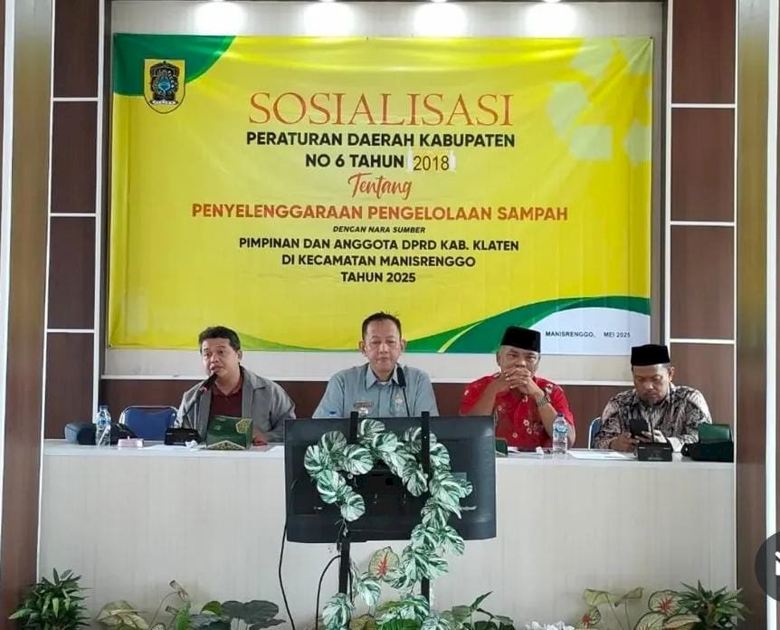 Penyelenggaraan Sosialisasi Peraturan Daerah Kabupaten Klaten Nomor 6 Tahun 2018 Tentang Penyelenggaraan Pengelolaan Sampah Kecamatan Manisrenggo