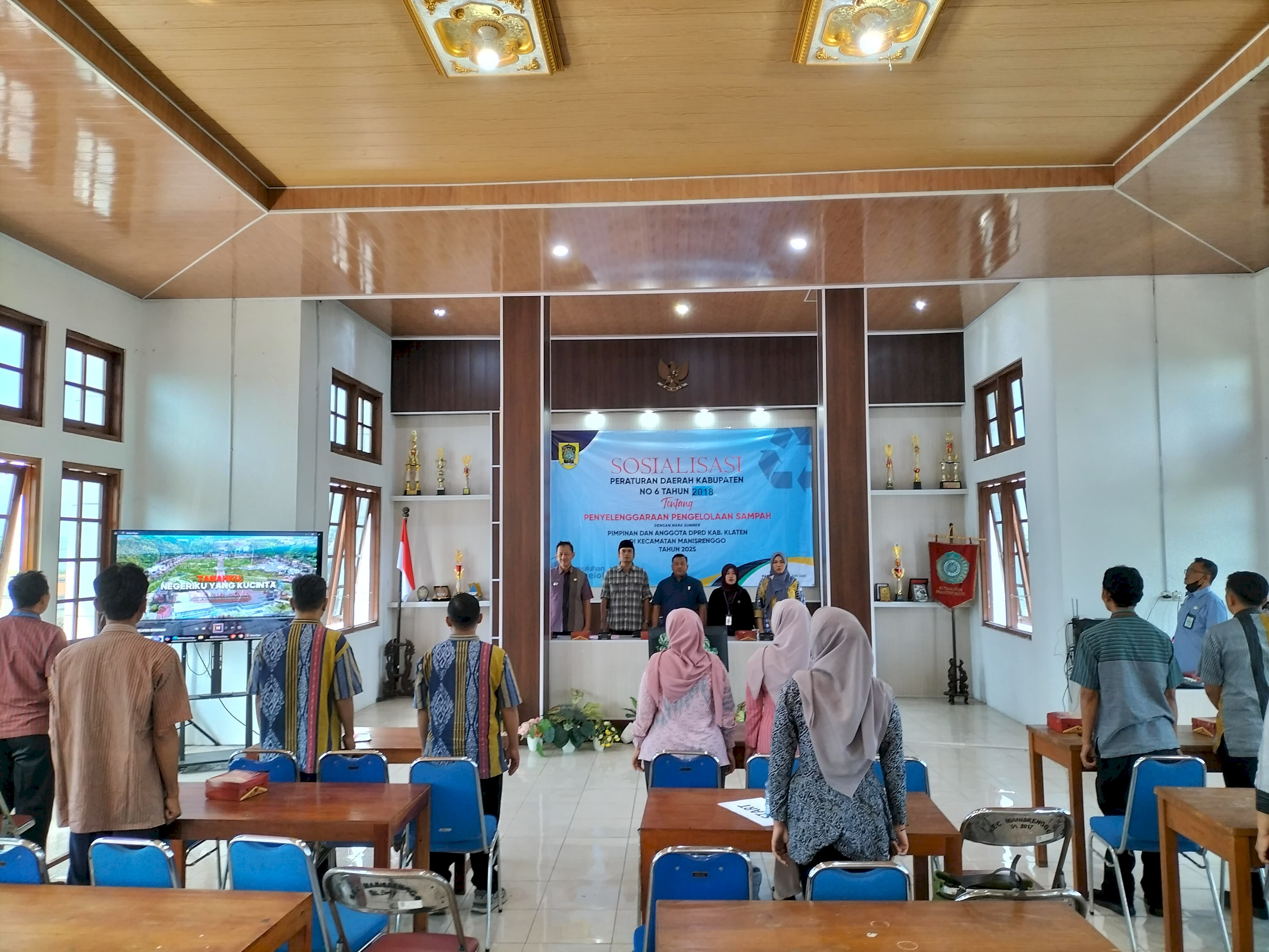 Sosialisasi Peraturan Daerah Kabupaten Klaten Nomor 6 Tahun 2018 tentang Penyelenggaraan Pengelolaan Sampah di Kecamatan Manisrenggo