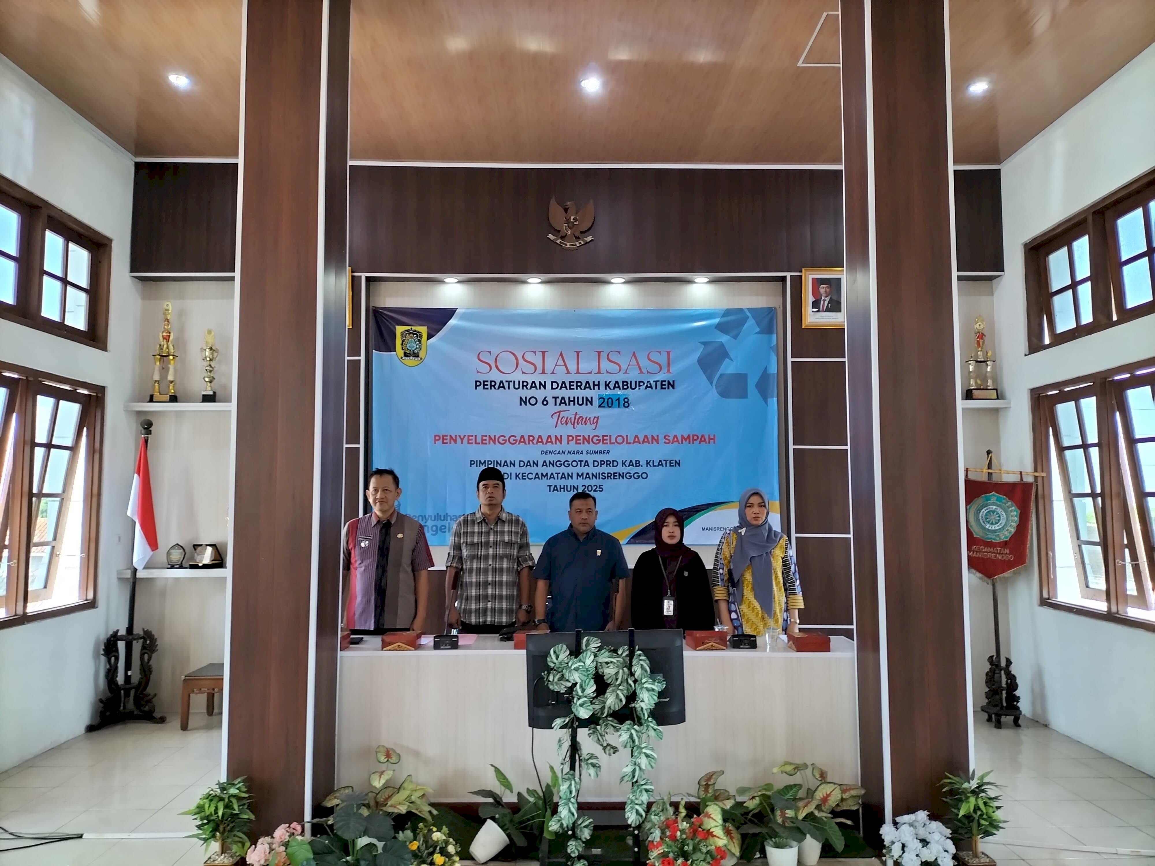 Sosialisasi Peraturan Daerah Kabupaten Klaten Nomor 6 Tahun 2018 tentang Penyelenggaraan Pengelolaan Sampah di Kecamatan Manisrenggo