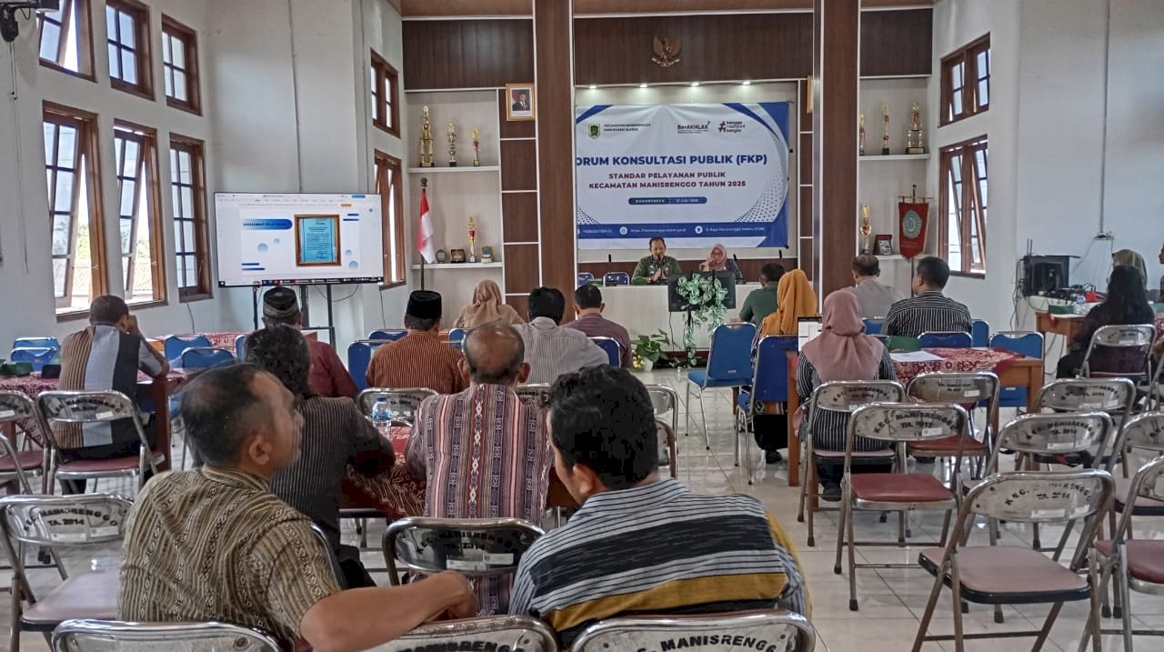 Forum Konsultasi Publik (FKP) Standar Pelayanan Publik Kecamatan Manisrenggo Tahun 2025