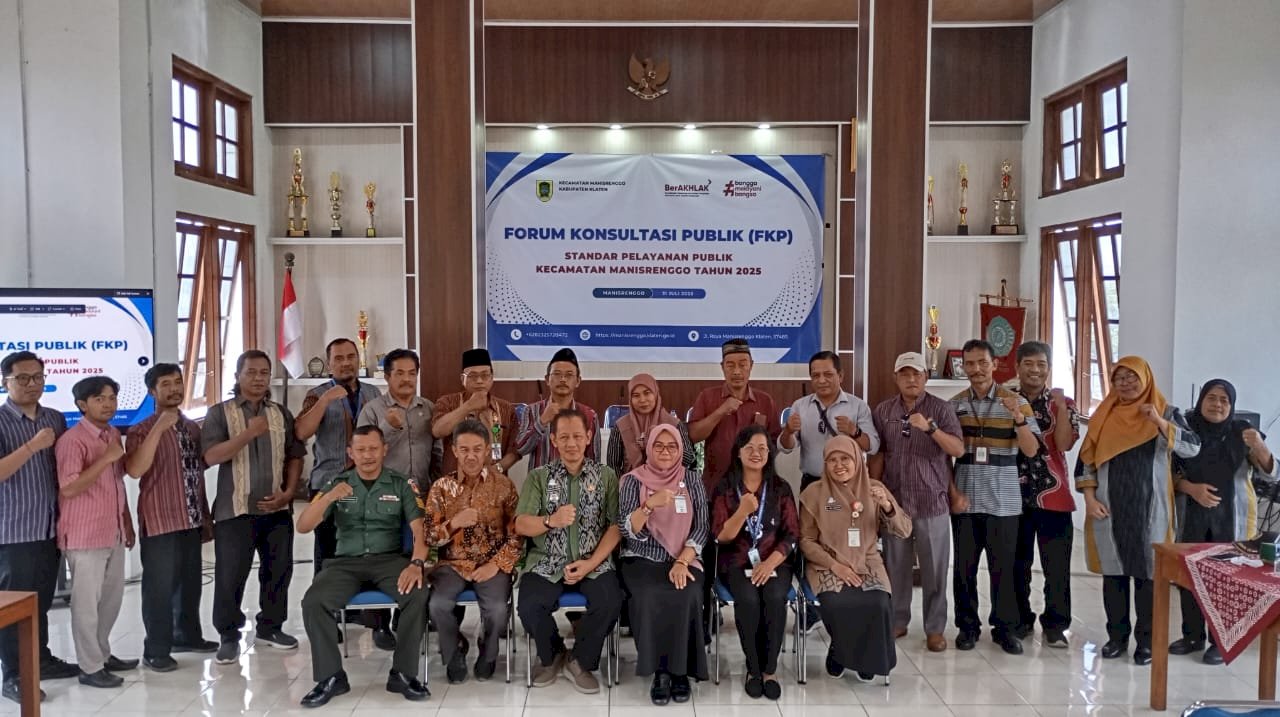 Forum Konsultasi Publik (FKP) Standar Pelayanan Publik Kecamatan Manisrenggo Tahun 2025