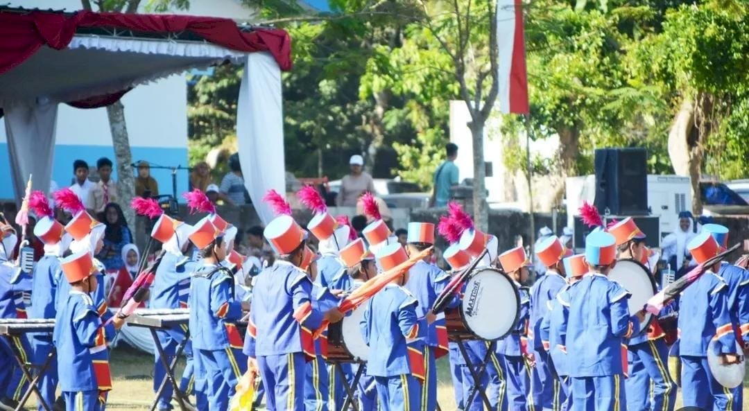 Upacara Penurunan Bendera Sang Merah Putih pada Peringatan Hari Ulang Tahun Kemerdekaan Republik Indonesia ke-80 Tahun 2025 Kecamatan Manisrenggo