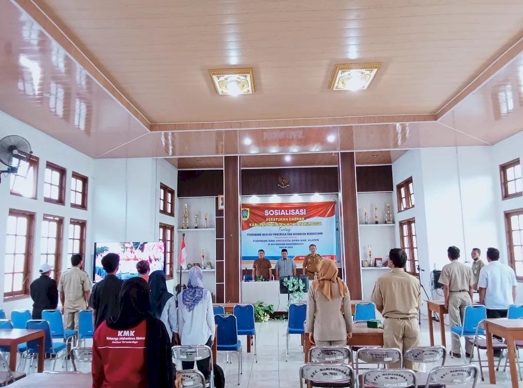 Penyelenggaraan Sosialisasi Peraturan Daerah Kabupaten Klaten Nomor 13 Tahun 2024 di Kecamatan Manisrenggo