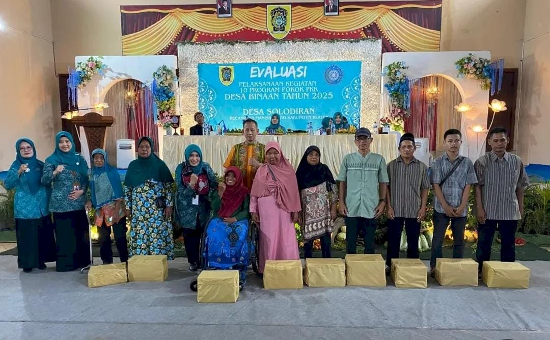 Penerimaan Evaluasi pelaksanaan Kegiatan 10 program pokok PKK Desa Binaan Tahun 2025 Kecamatan Manisrenggo