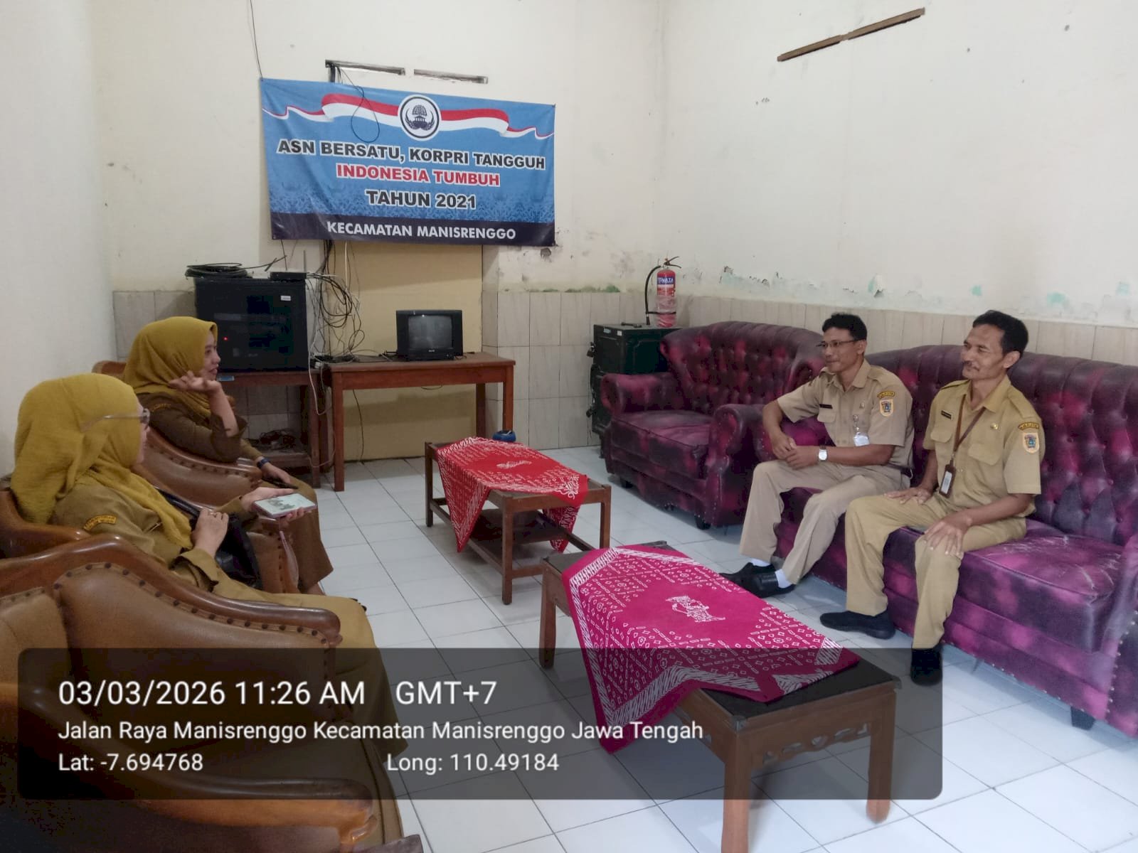 Kecamatan Manisrenggo menerima Pendampingan Penilaian Mandiri atas penerapan Sistem Pengendalian Intern Pemerintah (SPIP) Terintegrasi Tahun 2026 oleh Tim dari Inspektorat Kabupaten Klaten