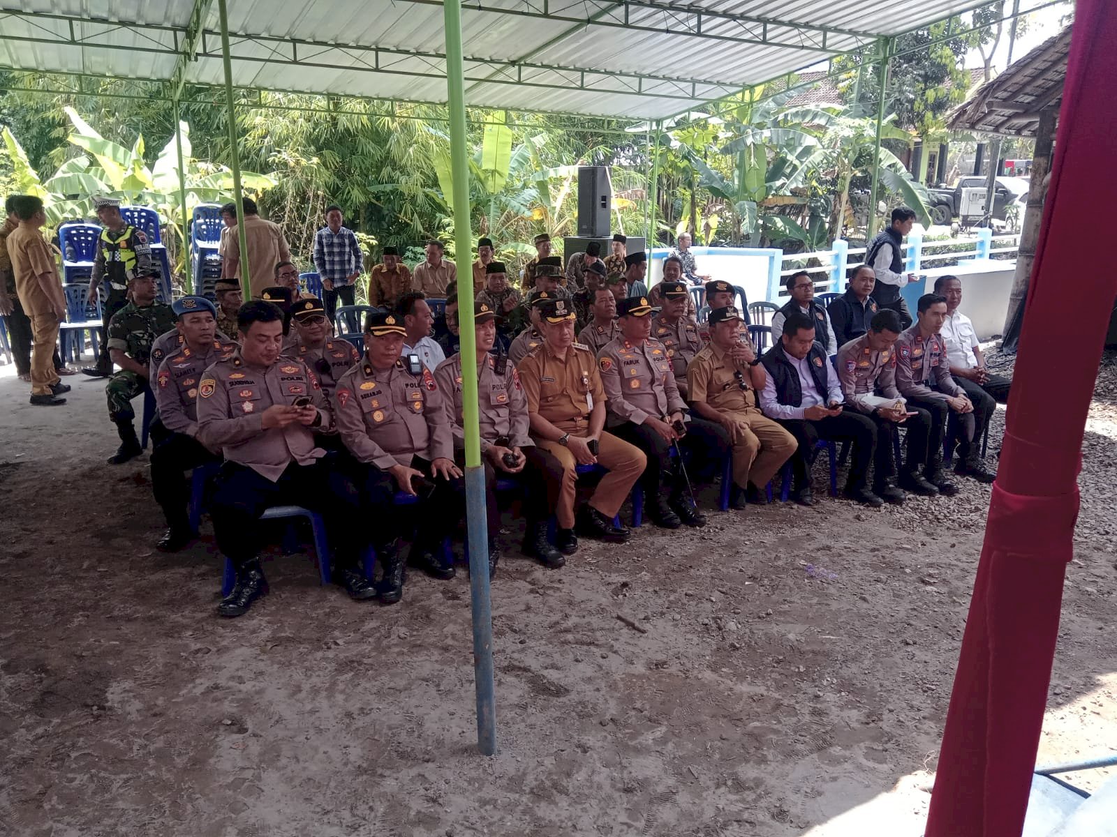 Peresmian Jembatan Merah Putih Presisi oleh Kapolres Klaten di Desa Tijayan Kecamatan Manisrenggo Kabupaten Klaten