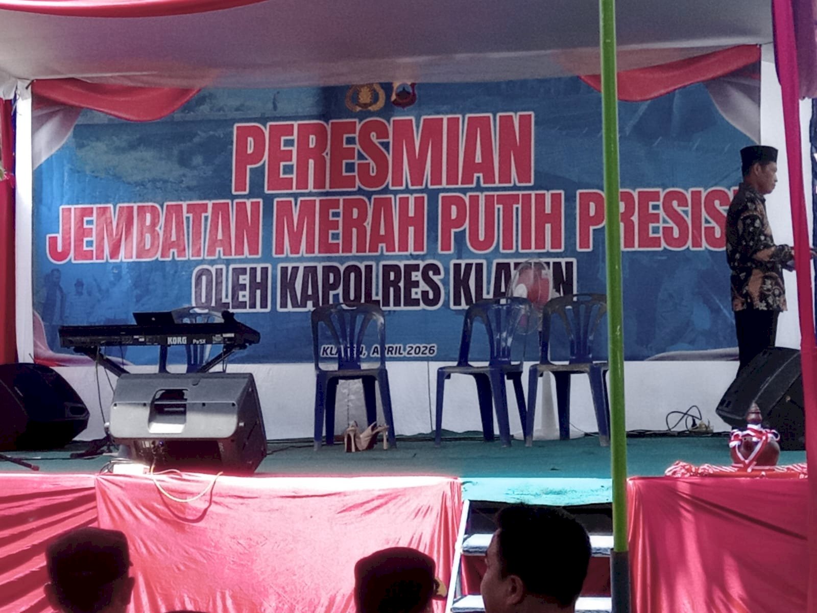 Peresmian Jembatan Merah Putih Presisi oleh Kapolres Klaten di Desa Tijayan Kecamatan Manisrenggo Kabupaten Klaten