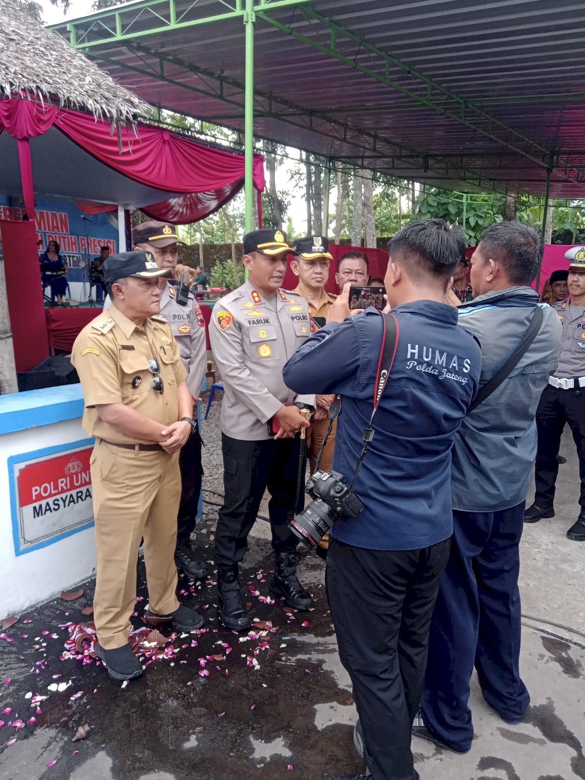 Peresmian Jembatan Merah Putih Presisi oleh Kapolres Klaten di Desa Tijayan Kecamatan Manisrenggo Kabupaten Klaten