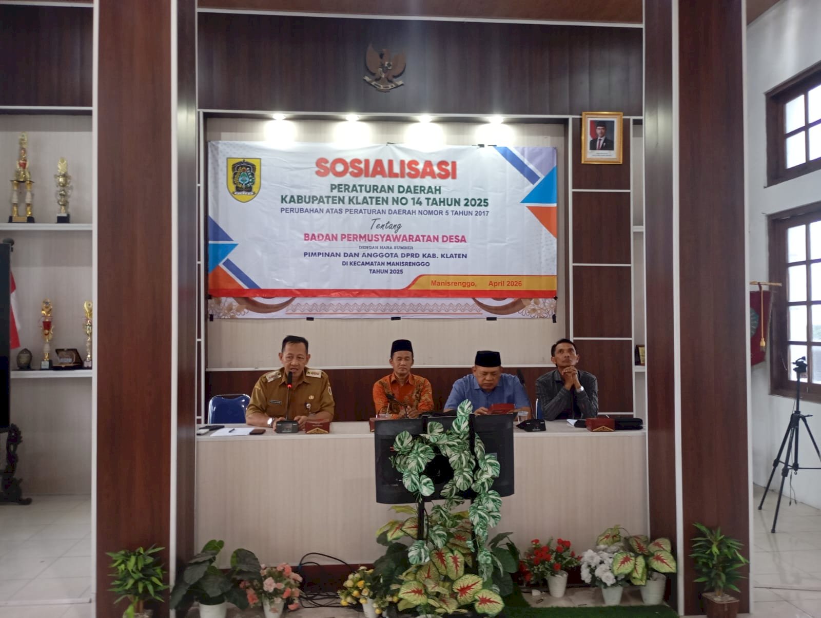 Sosialisasi Peraturan Daerah Kabupaten Klaten Nomor 14 Tahun 2025 perubahan atas Peraturan Daerah Nomor 5 Tahun 2017 Kecamatan Manisrenggo