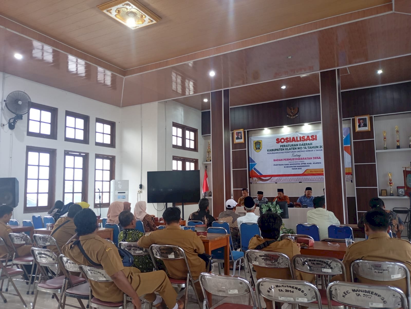 Sosialisasi Peraturan Daerah Kabupaten Klaten Nomor 14 Tahun 2025 perubahan atas Peraturan Daerah Nomor 5 Tahun 2017 Kecamatan Manisrenggo