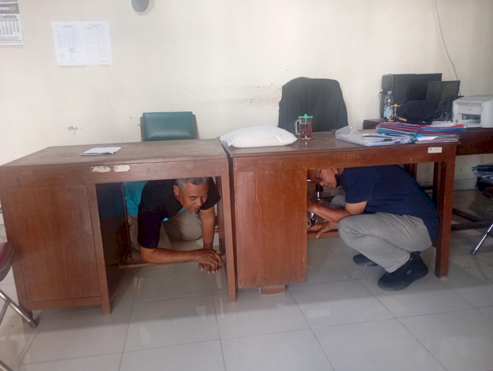 Simulasi Bencana Gempa Bumi dalam rangka memperingati Hari Kesiapsiagaan Bencana Tahun 2026 Kecamatan Manisrenggo