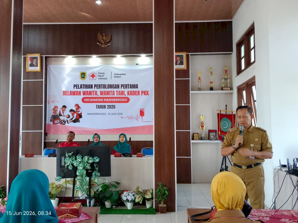 Pelatihan Pertolongan Pertama Relawan Wanita, Wanita Tani, Kader PKK se-Kecamatan Manisrenggo