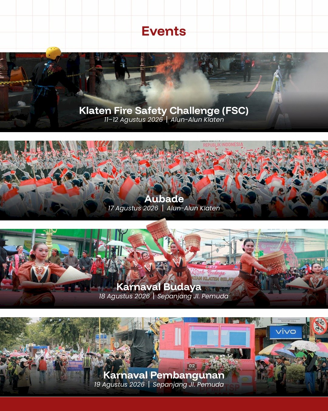 Semarak Klaten 2026 !! Simak Jadwal Kegiatannya, Catat Tanggalnya, Hadiri Acaranya !!