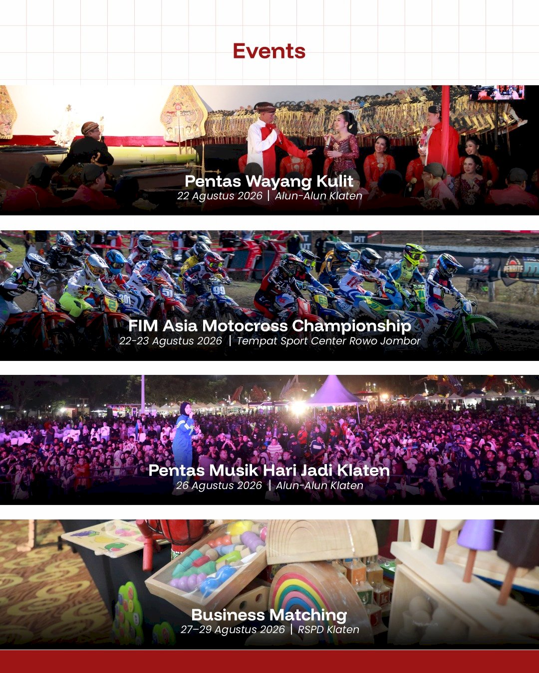 Semarak Klaten 2026 !! Simak Jadwal Kegiatannya, Catat Tanggalnya, Hadiri Acaranya !!
