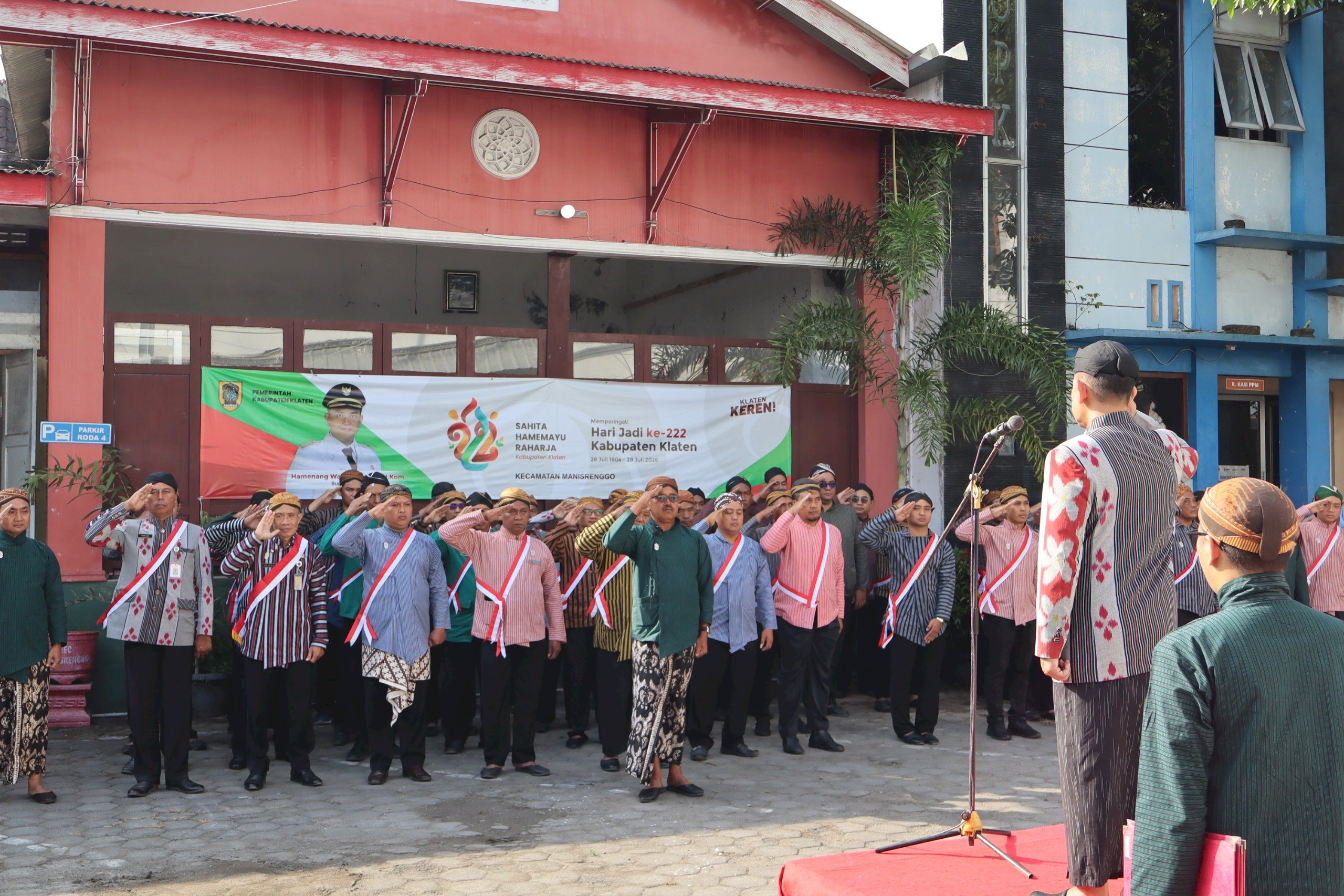 Penyelenggaran Upacara Hari Jadi Kabupaten Klaten ke-222 Tahun 2026 Kecamatan Manisrenggo