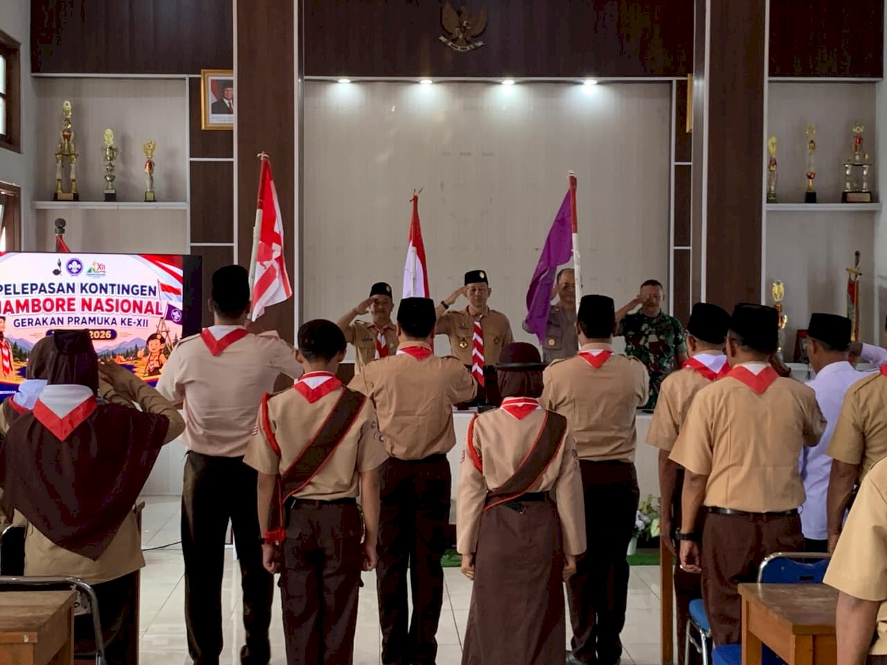 Pelepasan Kontingen Jambore Nasional Gerakan Pramuka ke-XII Tahun 2026 Kwartir Ranting Kecamatan Manisrenggo