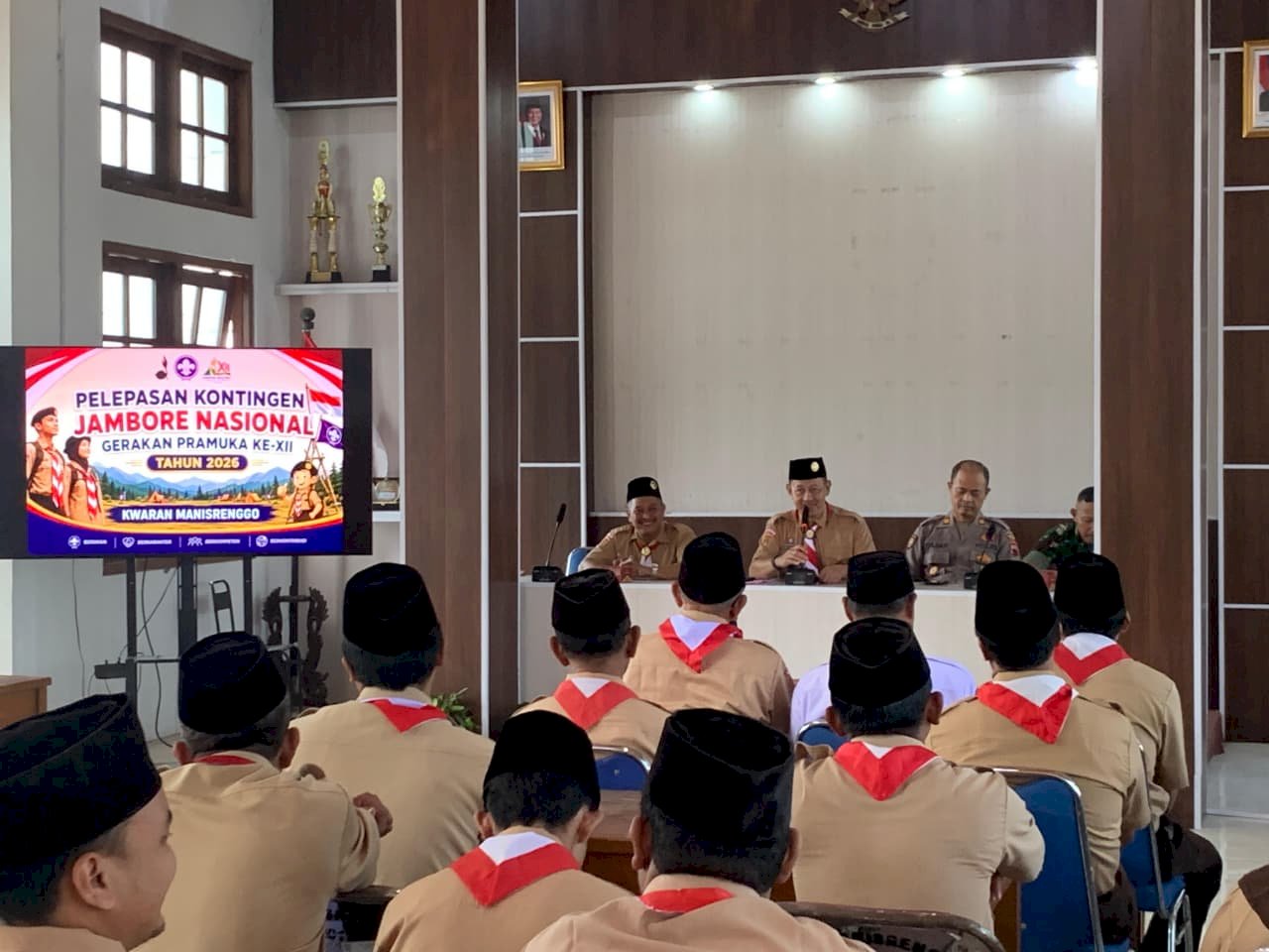 Pelepasan Kontingen Jambore Nasional Gerakan Pramuka ke-XII Tahun 2026 Kwartir Ranting Kecamatan Manisrenggo