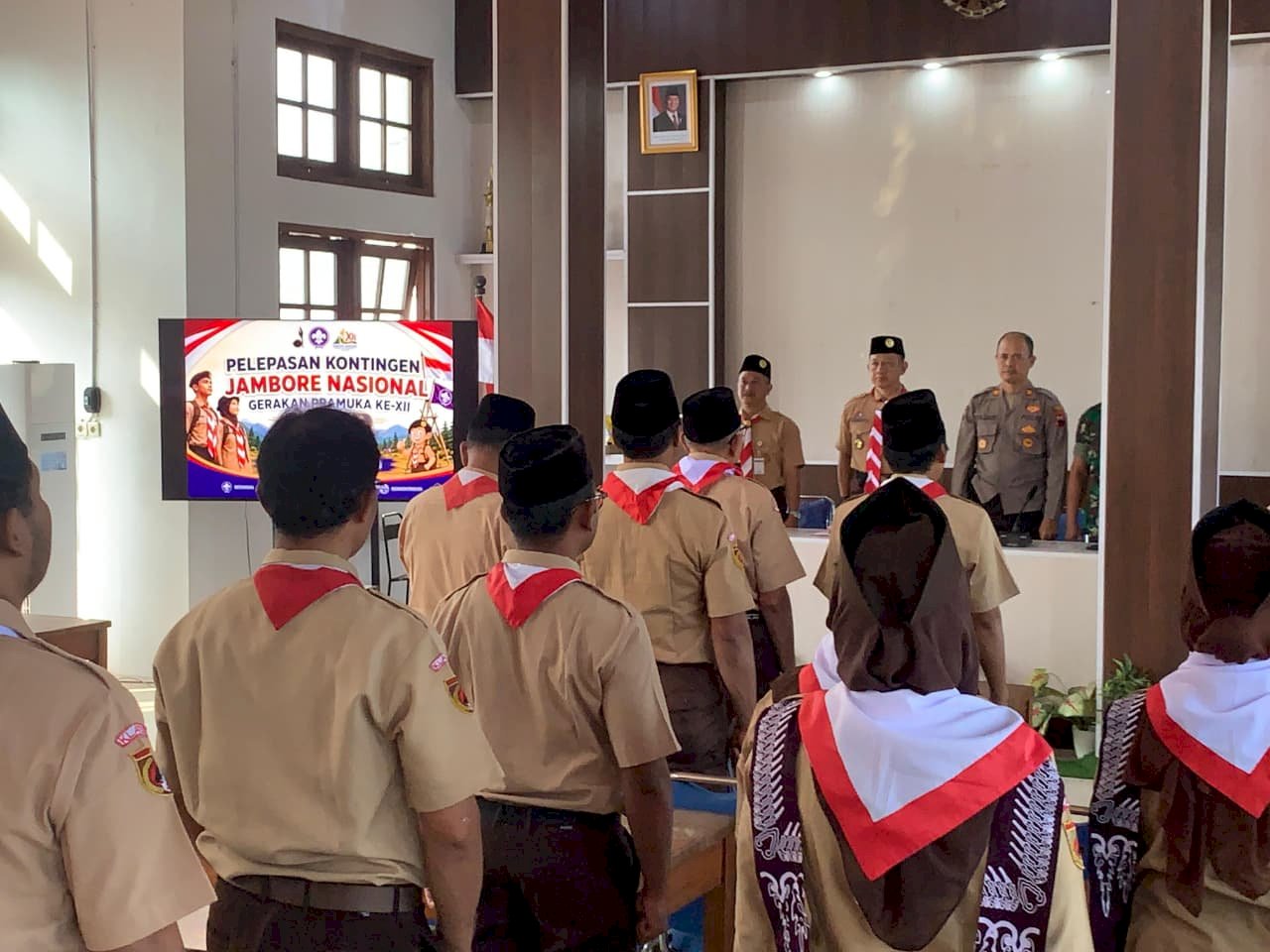 Pelepasan Kontingen Jambore Nasional Gerakan Pramuka ke-XII Tahun 2026 Kwartir Ranting Kecamatan Manisrenggo