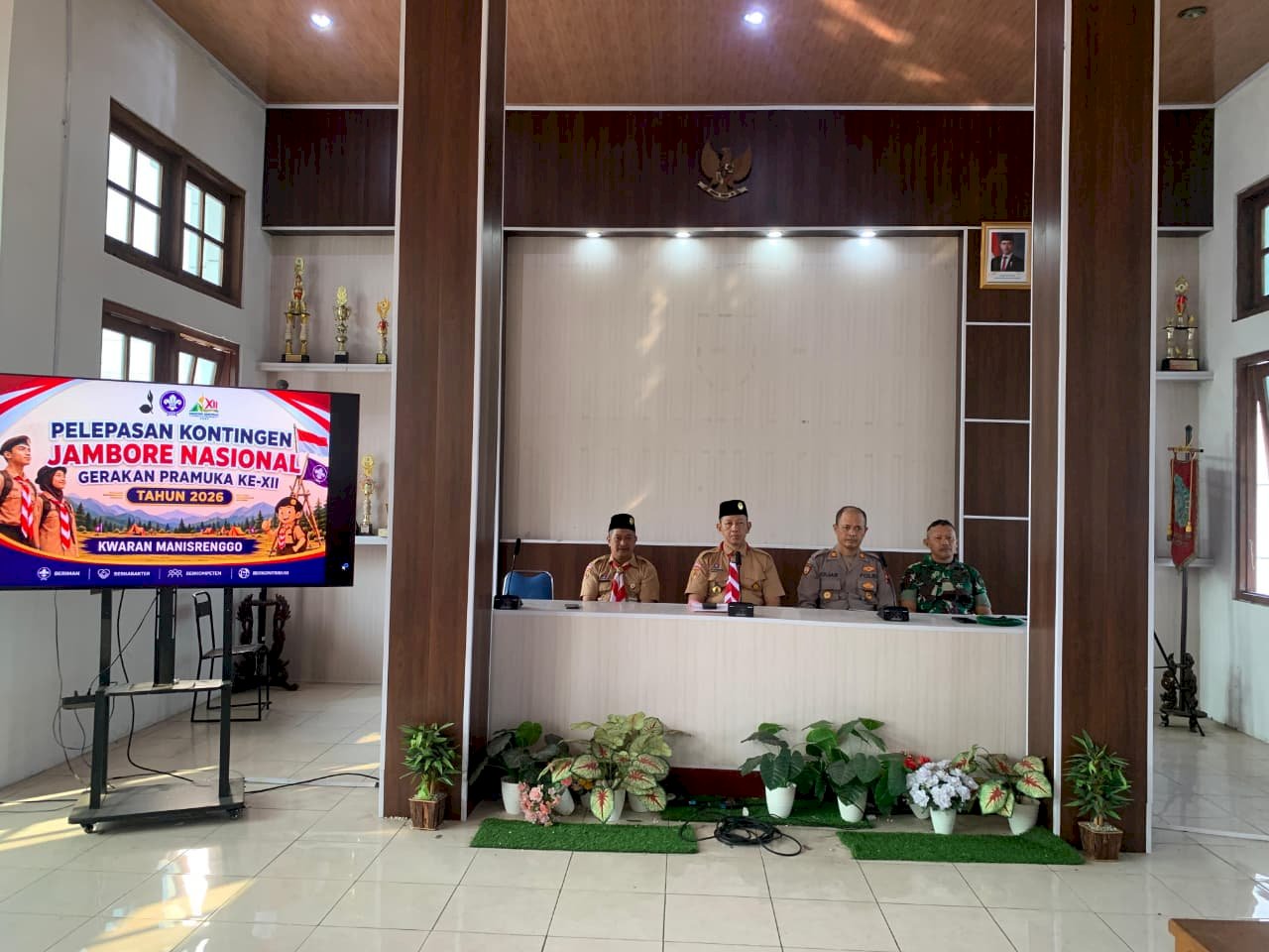 Pelepasan Kontingen Jambore Nasional Gerakan Pramuka ke-XII Tahun 2026 Kwartir Ranting Kecamatan Manisrenggo