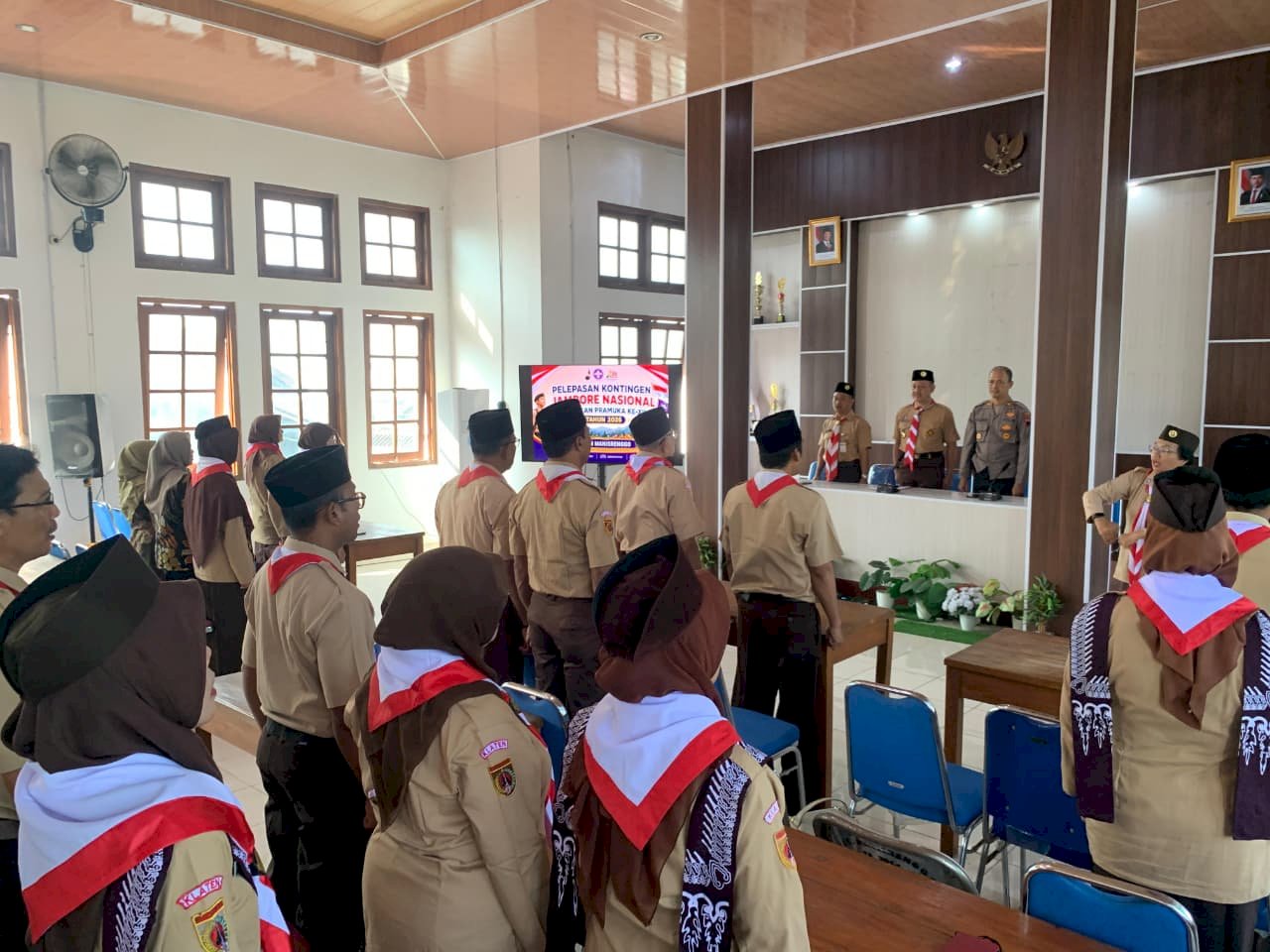 Pelepasan Kontingen Jambore Nasional Gerakan Pramuka ke-XII Tahun 2026 Kwartir Ranting Kecamatan Manisrenggo