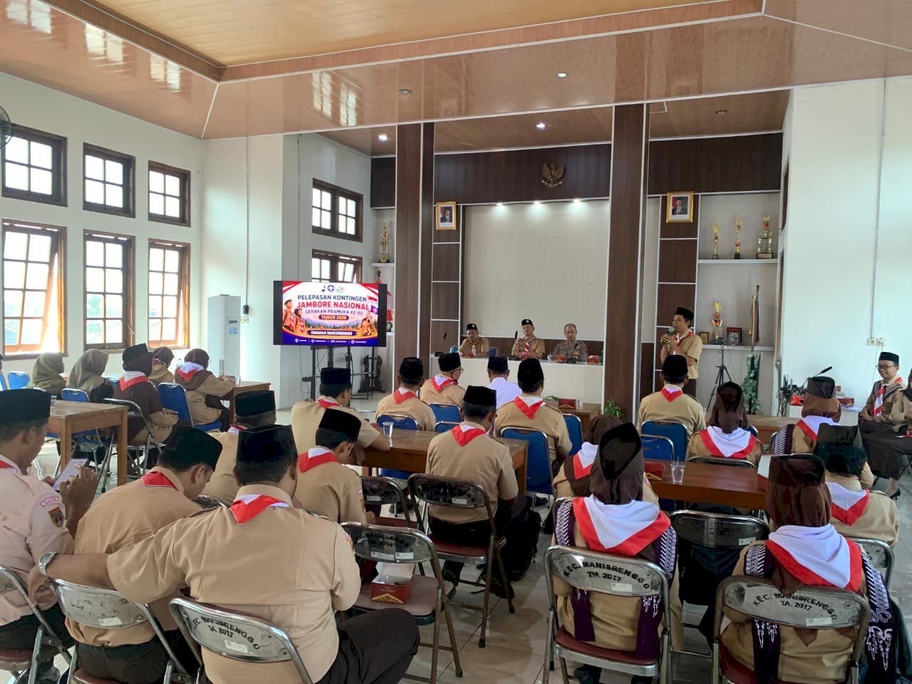 Pelepasan Kontingen Jambore Nasional Gerakan Pramuka ke-XII Tahun 2026 Kwartir Ranting Kecamatan Manisrenggo