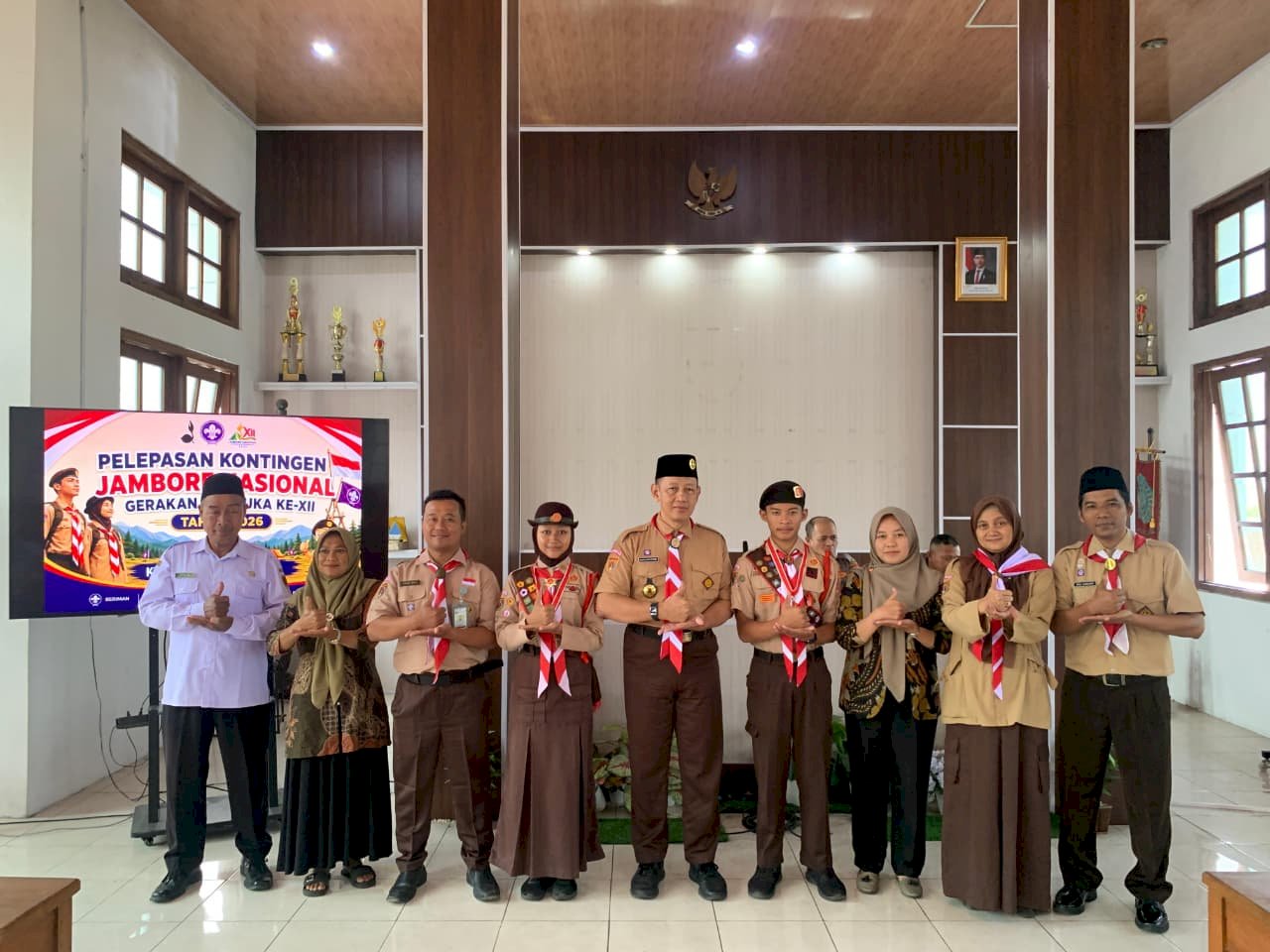 Pelepasan Kontingen Jambore Nasional Gerakan Pramuka ke-XII Tahun 2026 Kwartir Ranting Kecamatan Manisrenggo