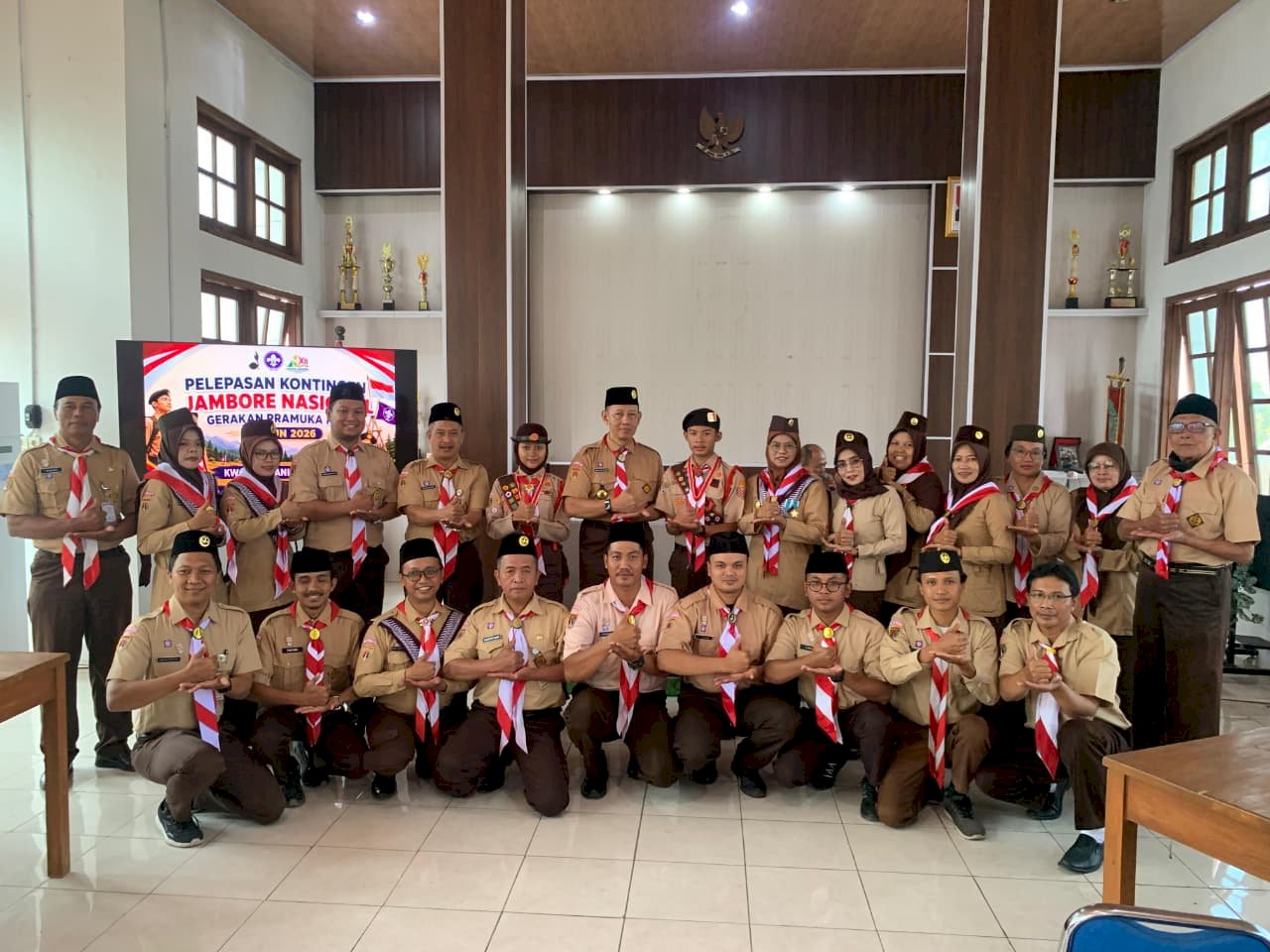 Pelepasan Kontingen Jambore Nasional Gerakan Pramuka ke-XII Tahun 2026 Kwartir Ranting Kecamatan Manisrenggo